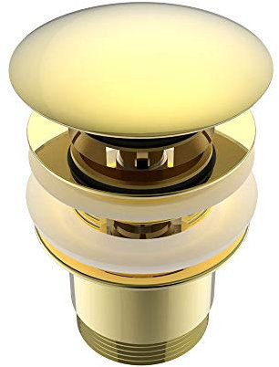 Korpusbad Push-Öffner AA102 mit Überlauf-Funktion goldfarben | Metall | Standardgröße 95 mm