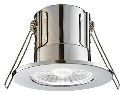 Saxby ShieldECO IP65 fire rated 4W 4000K LED dimmable bathroom downlight Chrome