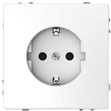 Schneider Electric MTN2300-6035 Toma Shuko Completa con Mecanismo 16A, Blanco Ártico, Serie D-Life para Instalación Empotrada