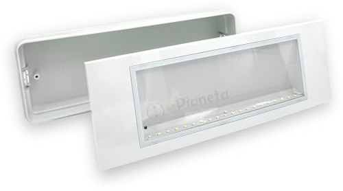 TOT ELECTRIC Lampada di emergenza luce a led 4.5W plafoniera bianco da incasso o a parete