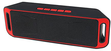 IMBTECH Wireless Bluetooth Speaker High Bass Portable Indoor Outdoor Stereo Loudspeaker For IOS, Android And Computers, Hands-Free Calls, Suitable For Travel, Camping. (Red)