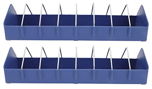 GANAZONO Pigeon Feeding Trough Anti-Drop Food Box Lightweight Plastic Bird Feeder Tray Easy to Clean and Fill for Small Birds 15.74X4.33X3.74 Inches Set of 2