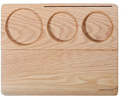 Normcore Tampermatte aus Eichen Holz - Tamping Matte aus Eichen Holz - Tamperstation 58mm 54mm - Kaffee Stampfmatte Espresso Tampermatte für Home Barista, Siebträger Zubehör