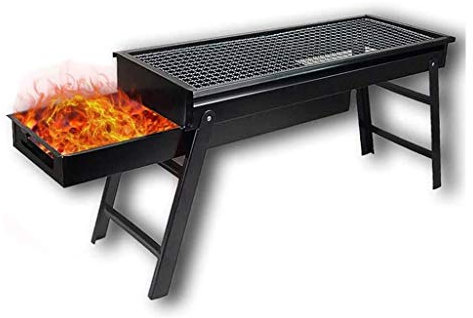 MYVVKIA Parrilla de Barbacoa de carbón portátil, Escritorio de Barbacoa para el hogar, Picnic, Fiesta, Camping, Utensilios de Barbacoa