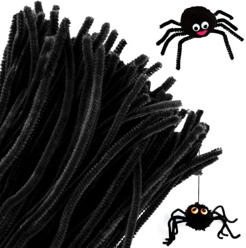 100 Skt Pfeifenreiniger im Schwarz Pfeifenputzer Biegeplüsch Basteldraht 30cm Pfeifenreiniger Chenilledraht Pfeiffendraht (Schwarz)