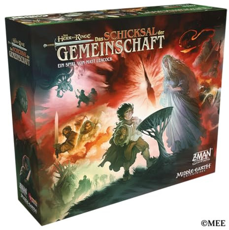 Z-Man Games Der Herr der Ringe: Das Schicksal der Gemeinschaft, kooperatives Brettspiel mit dem Pandemic-System, strategisches Kennerspiel in Mittelerde für 1 bis 5 Spieler, deutsche Version