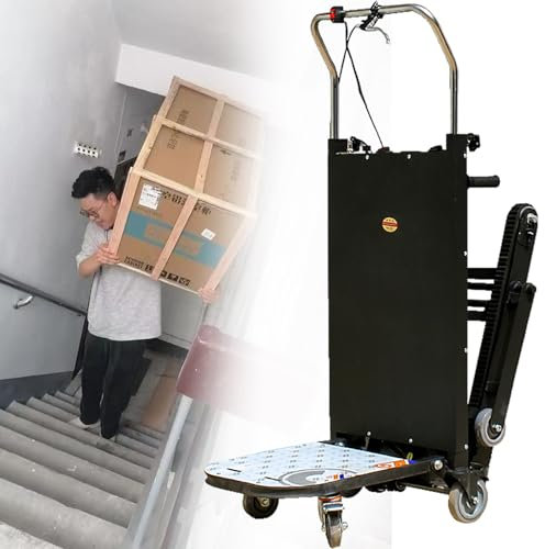 RoyceBee Electric Stair Climbing Dolly, 1102lb Capacity Stair Climbing Hand Trucks with turning function, 2980w Electric Hand Trucks Foldable Warehouse Logistics Distributi