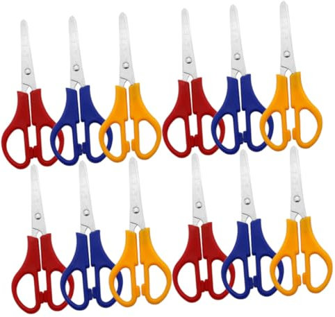 Angoily 12stücke Mehrzweckscheren Mit Waage Komfortgriff Robuste Scheren Zum Nähen Und Basteln Aus Edelstahl Und Praktisch Für Schule Büro Und Haushalt