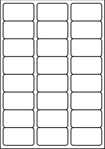 SmithPackaging A4 Self Adhesive Address Labels, 24 Labels Per Sheet, 20 Sheets, 63.5 x 33.9mm, 480 Labels