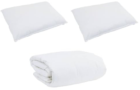 Gecheer Set di Piumoni 3 pezzi Bianco, Eleganza Minimalista, Cotone 100%, Comfort per Notte, per Camere da Letto