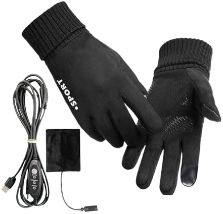 Yumneo Gants chauffants tactiles pour femme, pour moto, équitation, ski, randonnée, travail, plein air, temps froid, neige