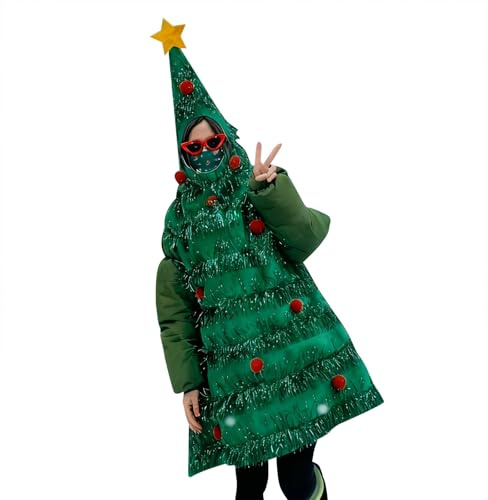 Generico Costume albero di natale-Costume Da Albero di Natale, Novità, Vestito Da Festa per Spettacoli Cosplay Carnevale