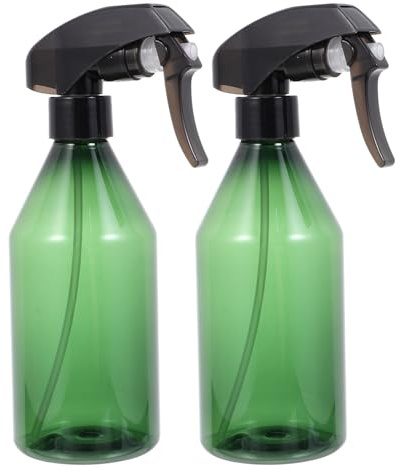 PAMINGONO Pulverizador de Spray de 300 Ml para Flores de Interior y Cuidado del Cabello Botella Transparente Verde 2 Unidades Aspersor Manual Duradero Recipientes Portátiles para