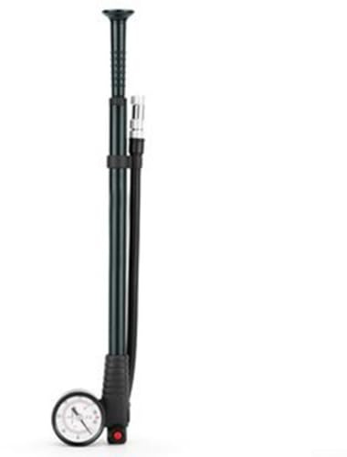 Handheld Bicycle Pump With Built In Pressure Gauge, 300 PSI High Pressure For Tires, Front Forks, And Rear Shocks, Lightweight Aluminum Alloy Design(Turquoise)