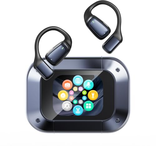 Yworlln NE25 AI Translation Earbuds Real Time, 165 Language Translator Earbuds, Translator Earbuds with LCD Touch, 60h Playtime, Bluetooth 5.4 Translator Earbuds for Business Travel, Meeting
