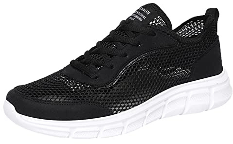 Tenis de malla con soporte de arco para hombre, ortopédicos, puntera ancha, zapatos de pie para el trabajo, senderismo, ligeros, antideslizantes, acolchados, informales, para caminar, zapatos de