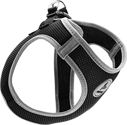 Kruz Dog Harness (Chest 16-17, Weight 10–15 lbs) Athletica Adjustable Heavy Duty No Choke Puppy Vest for Medium Dogs Lightweight Air Mesh, Reflective, Puppy Essentials – Black, Medium
