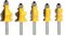 LANTRO JS 5 Stück 8 mm Schaft Architectural Moulding Fräser Set, Formfräser für Holzbearbeitung, Fräser für Oberfräsefür Fenster & Türen