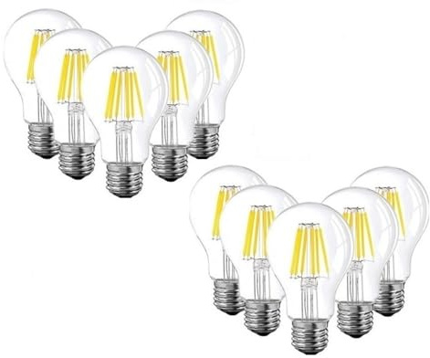 RZL LED-lampor Bulbs Lågspänning 6W Edison Globe Lampor, 12V 24V DC LED-lampa A19 Filamentlampa Dagsljus Vit 4500k Varm Vit 2700K E26 E27 (1 Pack, 5 Pack, 10 Pack)