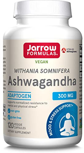 Jarrow Formulas, Ashwagandha (Withania somnifera), 300mg, Alta Dose, 120 Capsule vegane, Testate in Laboratorio, Vegetariane, Senza Soia, Senza Glutine, Non OGM