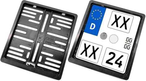 Kennzeichenhalter 180 x 200mm, Nummernschildhalter, Kennzeichenunterlage für Motorrad, Leichtkraftrad, 2-teilig