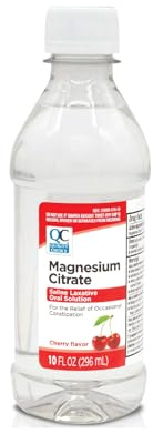 Quality Choice Magnesium Citrate Oral Solution, 10oz - Saline Laxative, Supplement for Occasional Constipation Relief, Mag Citrate is a Gentle and Effective Laxative for Regularity (1, Cherry)