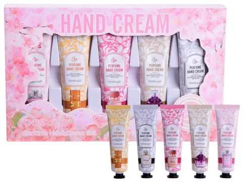 5 Pack Hand Cream for Dry Cracked Hands,Easter Basket Stuffers,Gifts for Women,Girls,Mothers Day Gifts,Teacher Appreciation Gifts,Natural Plant Fragrance Mini Hand Lotion Moisturizing Hand Care Cream