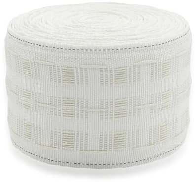 MAGOSIS 3 Inch White Pencil Pleat Curtain Heading Tape for Blackout Lining, Detachable Curtain and Wave Curtains - 75mm×10m