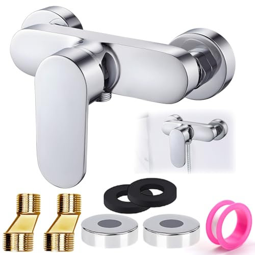 Si Sen Mitigeur De Douche Avec Sortie De Douche G1/2, Montage Mural, Mitigeur Monocommande, Pour HôTel, Salle De Bain, Argenté