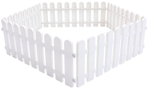 BESPORTBLE 5 piezas de valla de jardín de plástico duradera decorativa para el borde exterior del césped para jardines de flores, entradas de vehículos y áreas de juego. Paneles de borde versátiles