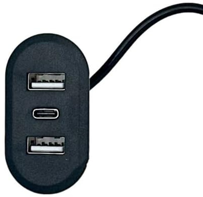 Florisync Presa di corrente incorporata 2 USB 1 Tipo C Porta Da Incasso Presa Da Tavolo Trasferimento Dati Veloce Adattatore di Ricarica Per Risparmio Di Spazio Adattatore di Ricarica USB