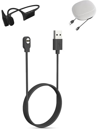 Charger Cable for SUUNTO WING Bone Conduction Sports Headphones,Fast Charging USB Cable with Magnetic Attachment,toergy Durable Lightweight Design,Portable Silicone Travel Storage Bag Included