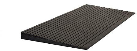 HomeCare Schwellenrampe aus Gummi – (7 x 100 x 70 cm) - Türschwellenrampe türrampe vollgummi tuerrampe Rollstuhl Gummirampe borsteinrampen auffahrrampe Schwellenrampe für Rollstühle und Roller