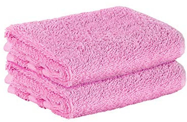 StickandShine 2er SET Premium Frottee Gästehandtuch 30x50 cm in rosa in 500g/m² aus 100% Baumwolle
