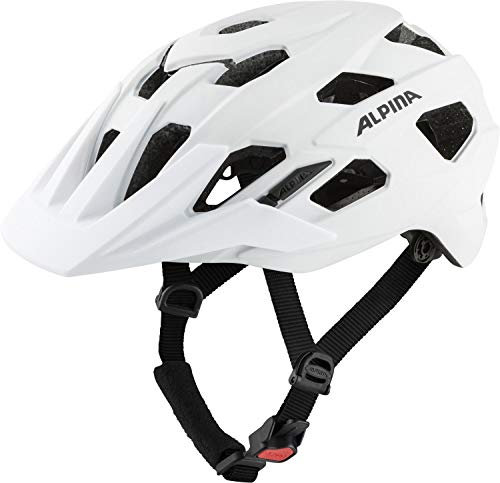 ALPINA PLOSE MIPS - Sicherer und Komfortabler MIPS Enduro & MTB Fahrradhelm Mit Antibakteriellen Polstern Für Erwachsene, optimaler Schutz, White matt, M (52-57 cm)