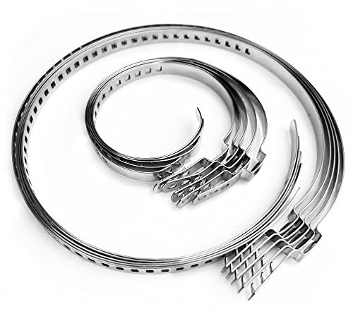 Brave Tools Universal CV Boot Clips Kit Stainless Steel Set of 10 Axle CV Joint Crimp Clamp Automotive Garage Repair Clamp Set