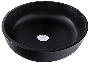 Kärl Handfat Badrumsdel Härdat glas Bänkskiva Badrum Handfat Skål Avlopp Combo Handfat Handfat Skål 12Mm Tjock Svart Konstkärl Skål Handfat, Utan kran ovanför diskbänk, oval