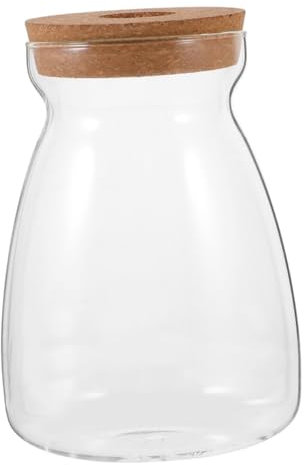 Levemolo Tarro De Cristal para Plantas, Estación De Propagación De Plantas, Tarro Hidropónico De Escritorio con Tapa De Corcho, Contenedor De Terrario para Micropaisaje para Plantas De