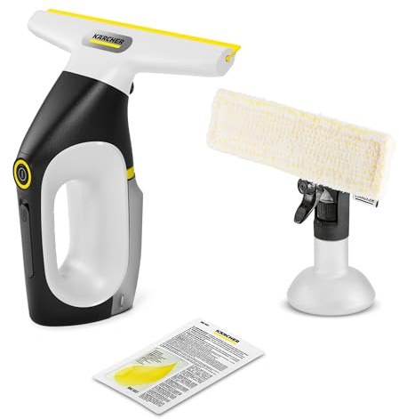 Kärcher WV 3 Comfort Care trådlös fönsterrengörare, batteritid: 35 min, tank: 200 ml, sugspets (280 mm), spruta med mikrofiberrengöringsduk