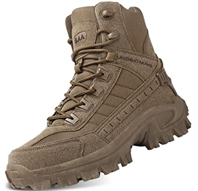 AA B21 Bottes Militaires de Randonnée et de Combat pour Hommes - Bottes de Trekking Extérieures Respirantes et Antidérapantes Marron 40 EU