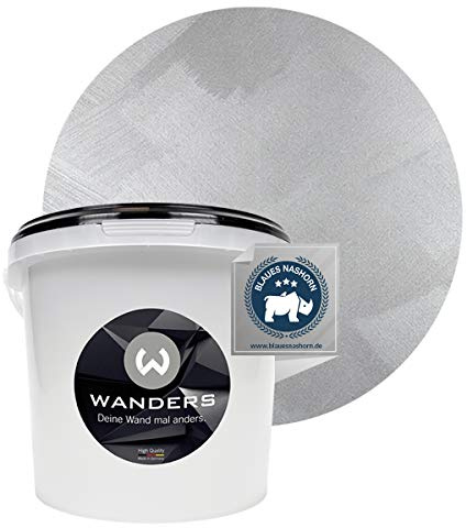Wanders Tafelfarbe 3L, Edelmetallic-Silber - Wasserbasierter Tafellack, silber für Kreative Wandgestaltung & einfache DIY-Anwendungen. Beschreibbar & Abwischbar. In vielen modernen Farben