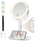 MOMOKUBA Magnifying Mirror with Light 20x, 8 Makeup Mirror with Light on Stand, Rechargeable 3 Color Lights and Adjustable Brightness, 360° Rotation Detachable Comes with Tweezer, for Bedroom, Travel