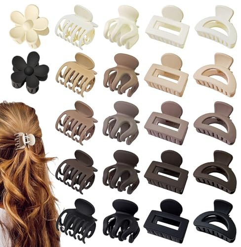22-teiliges Set kleine Haarspangen für Frauen und Mädchen, langlebige matte Haarklammern für dünnes Haar, starke rutschfeste Haarklammern, Mini-Haarspangen, süße Haaraccessoires