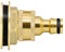 VARIOSAN Regentonnendurchführung + Stecksystem Set 17833, 3/4, Messing, z.B. System Gardena