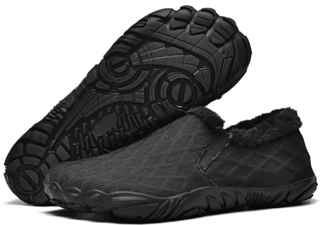 OKPHRA Mens Slippers Warm Barefoot Winter House Shoes for Men,Wide 46