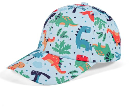QKURT Gorra de béisbol para niños, Gorra de Camionero para el Sol, con Estampado de Dinosaurios, para Jugar al Aire Libre, de Verano, con protección Solar, para Playa, para niños de 2 a 8 años.
