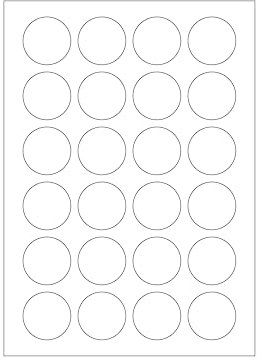 MADE IN GERMANY 240 Etiketten selbstklebend rund 40 mm weiß permanent klebend auf Bogen A4 (10 Bögen x 24 Etik.) CS Label – Universaletiketten zum Beschriften und Bedrucken
