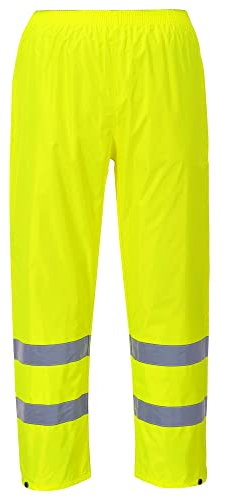 Portwest Pantalon de pluie Hi-Vis, Couleur: Jaune, Taille: XL, H441YERXL