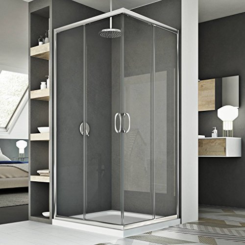 Cabine douche 80x80CM H185 transparent modèle junior