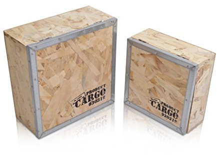 CHICCIE 2er Set Aufbewahrungkiste aus Holz - Kiste Holzkiste Holzbox